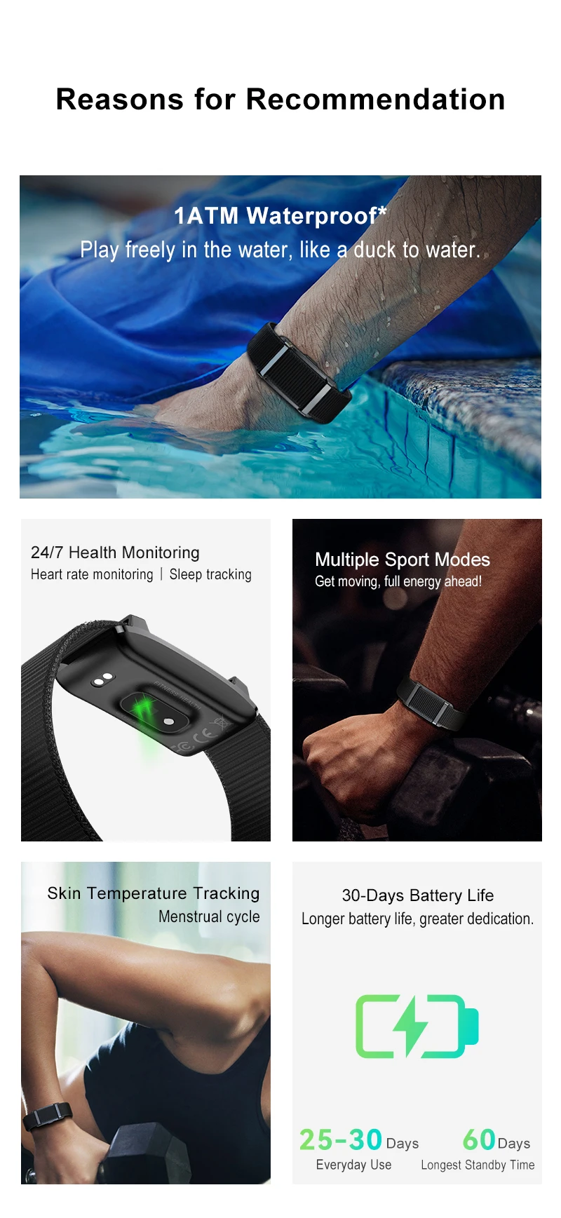 Smart Bracelet Heart Rate Blood Pressure Sleep Monitor Pedometer Sport Fitness Tracker for Men Women Electronic Bracelet