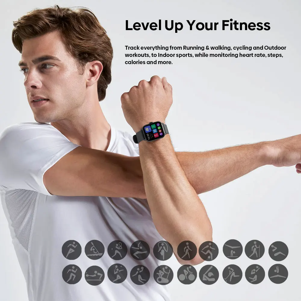 New Zeblaze Btalk Pro Voice Calling Smart Watch 1.91''HD Display Screen Advanced Health Tracking Multiple Sports Mode Smartwatch