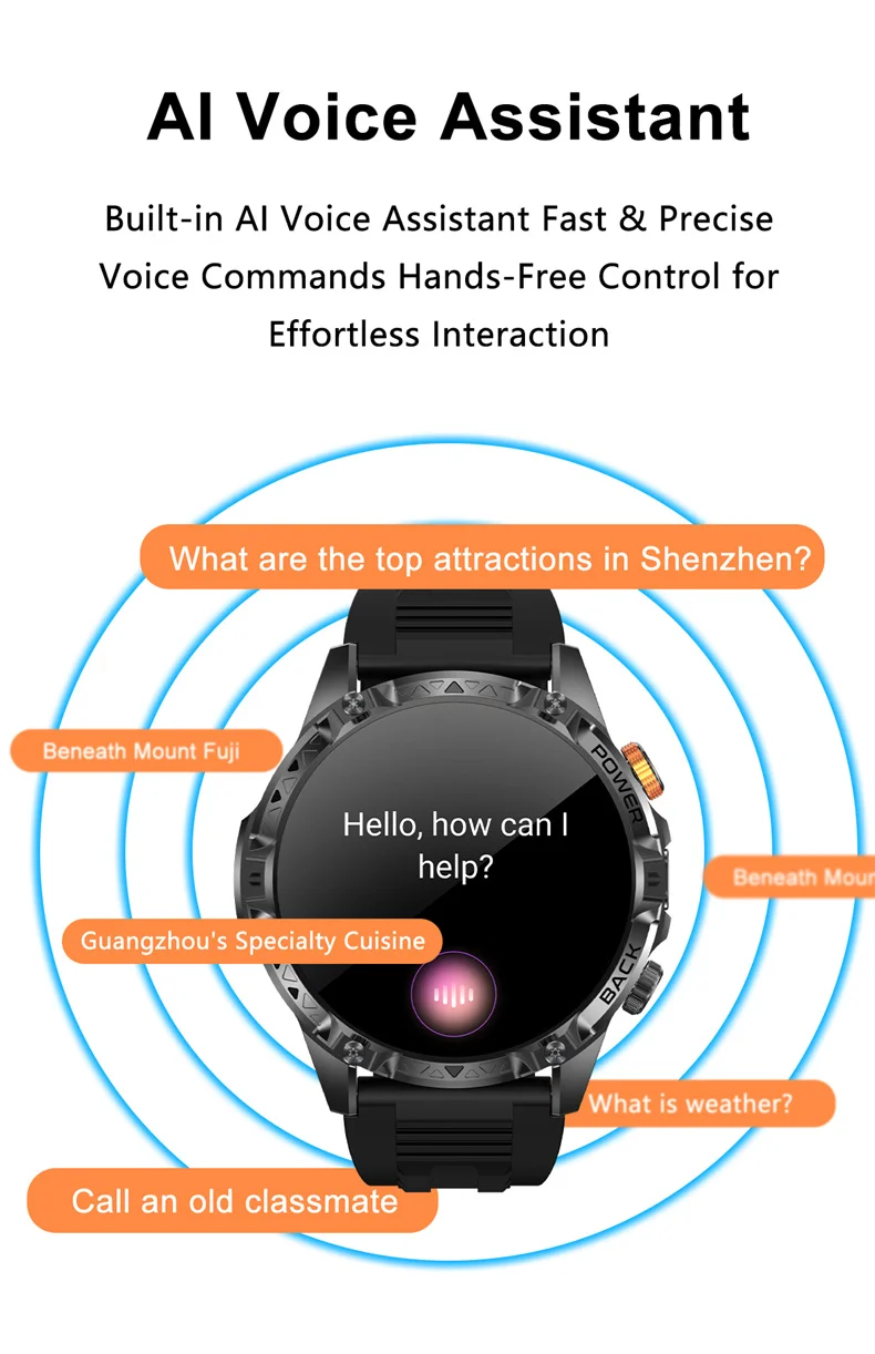 1000mAh Super Capacity Battery Outdoor GPS Smart Watch Men Compass 3ATM Waterproof HD BT Call 1.7inch Screen Smartwatch 2026 New