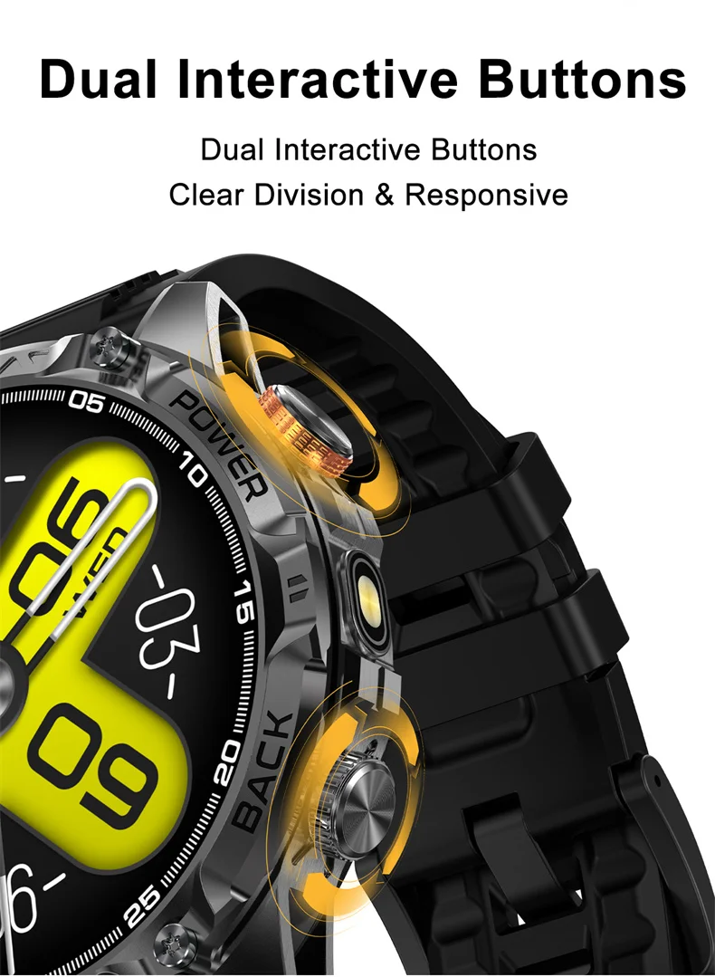 1000mAh Super Capacity Battery Outdoor GPS Smart Watch Men Compass 3ATM Waterproof HD BT Call 1.7inch Screen Smartwatch 2026 New