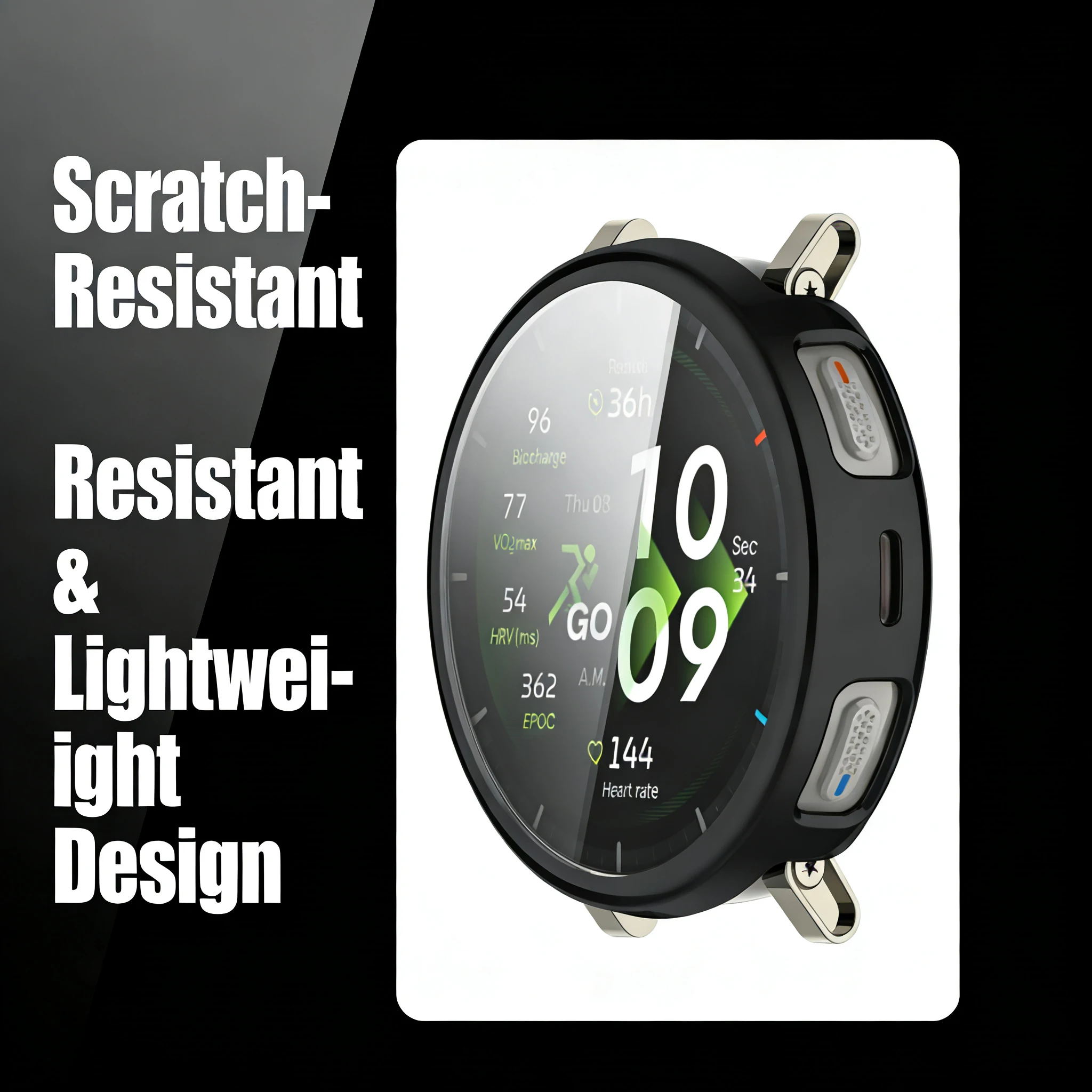 Screen Protector Case for Amazfit Active 3 Premium, Soft TPU Plated Bumper All-Around Watch Protective Shell