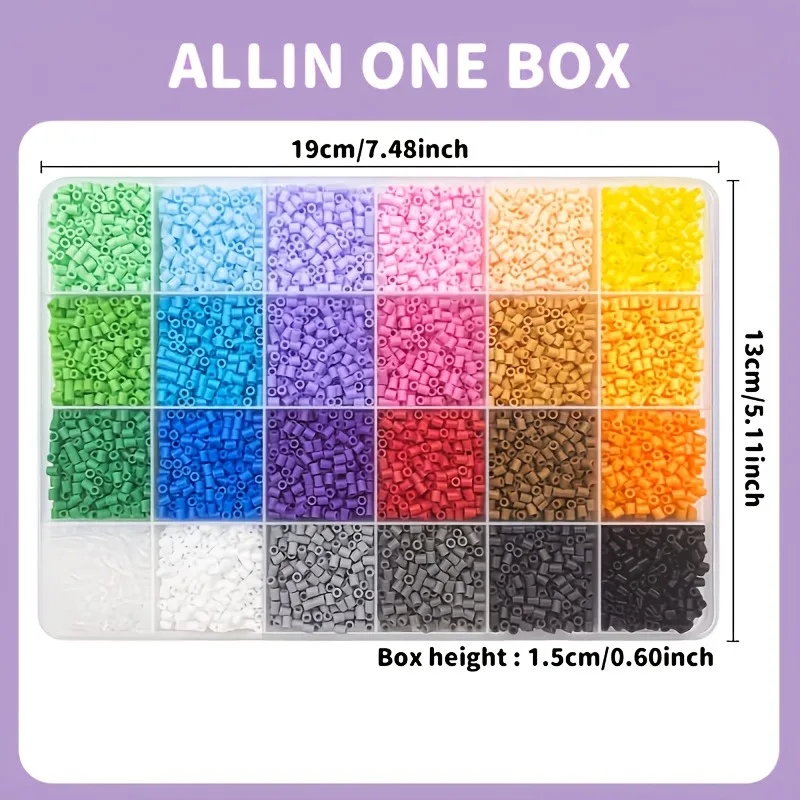 2.6mm 96 Colors Hama Beads DIY Craft Toys 3D Puzzle Iron Beads Creative Handmade Materials