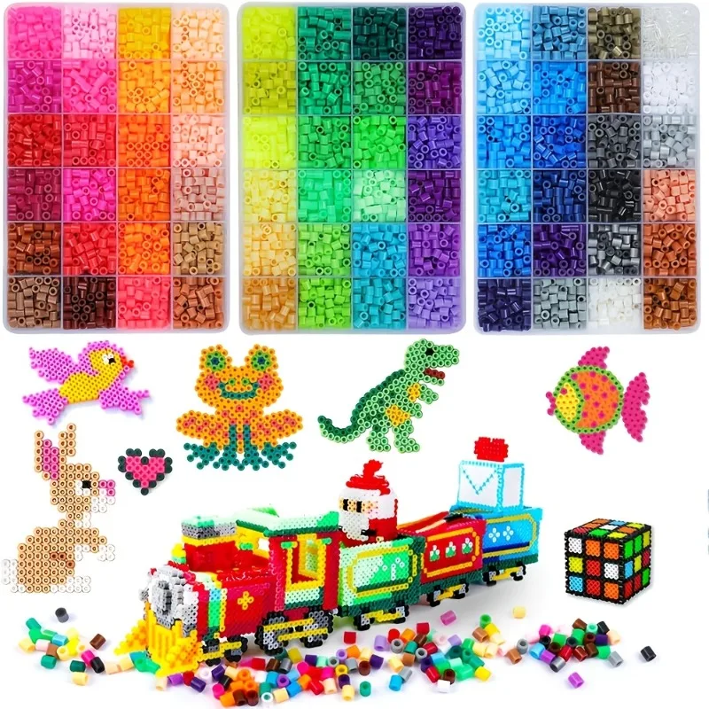 2.6mm 96 Colors Hama Beads DIY Craft Toys 3D Puzzle Iron Beads Creative Handmade Materials