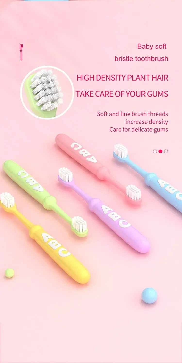 4PCS Alphabet Cartoon Soft Bristle Kids Toothbrushes, Ideal for 3-12-Year-Olds - Adorable Design & Effective Cleaning