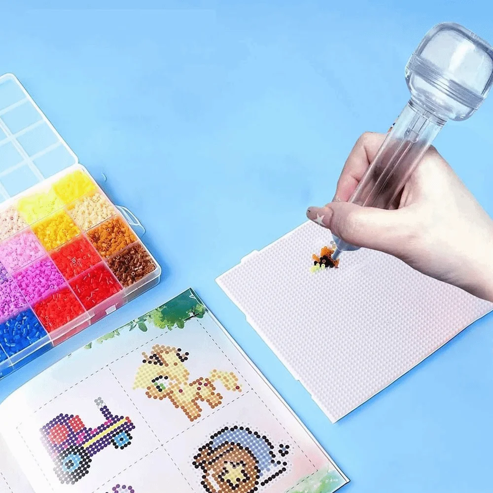 2.6mm Tip Bead Placement Pen Press Crafts Maker Perler Hama Beads Pen Automatic DIY Beads Craft Projects Fuse Beads Pen