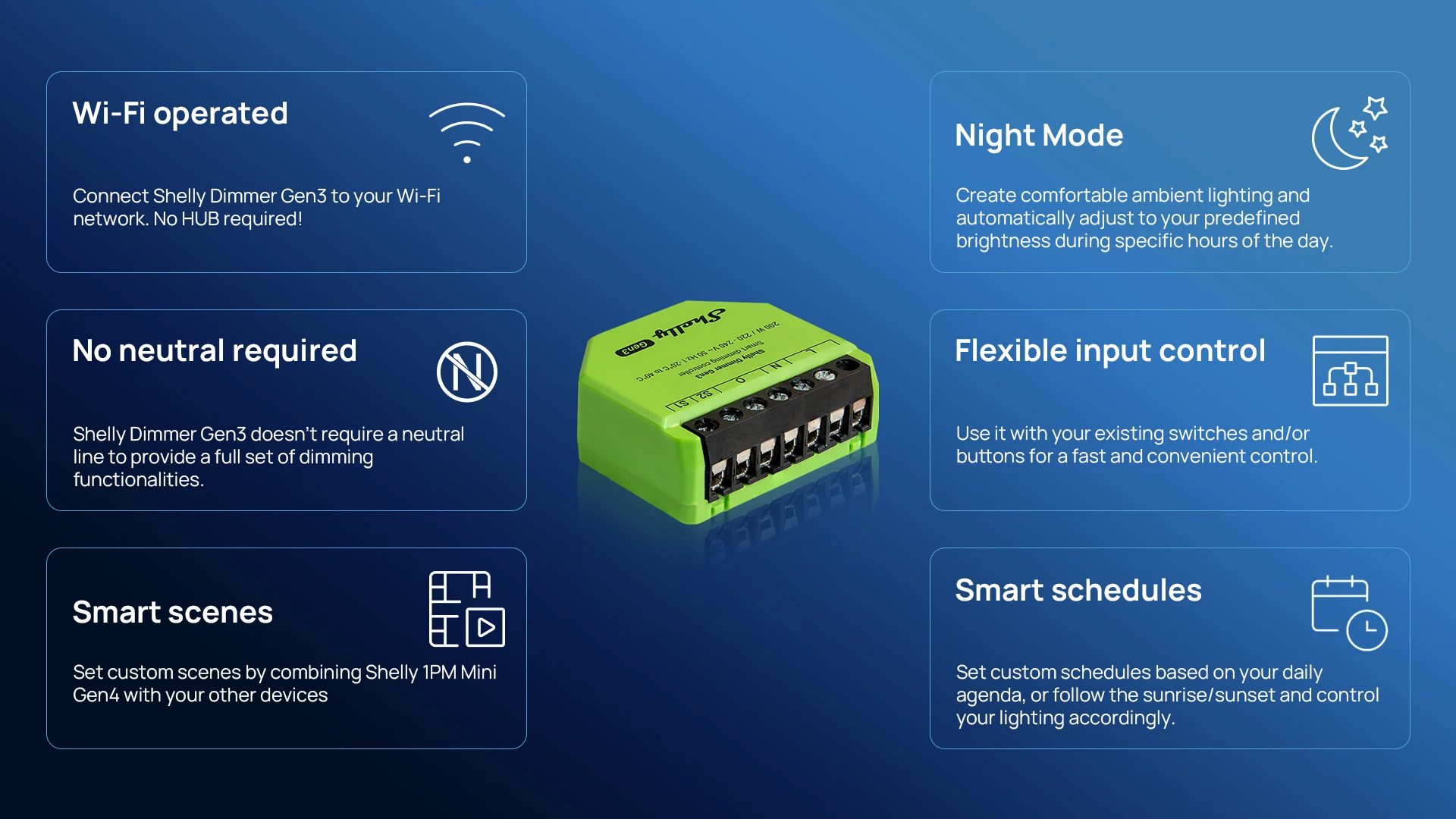 Shelly Dimmer Gen3 Smart Dimmer Light Iot Switch Module Can Be Used With Without Neutral Wire APP Control For Alexa Google Home