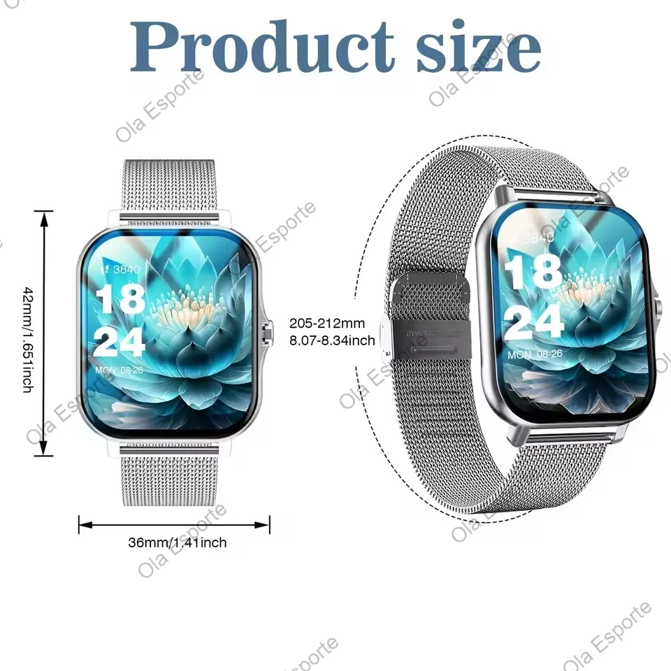 1.83'' Sports Smart Watch Fitness Clock Health Monitor Waterproof Smartwatch Wireless Call Watches Men Women Android Ios Ht30