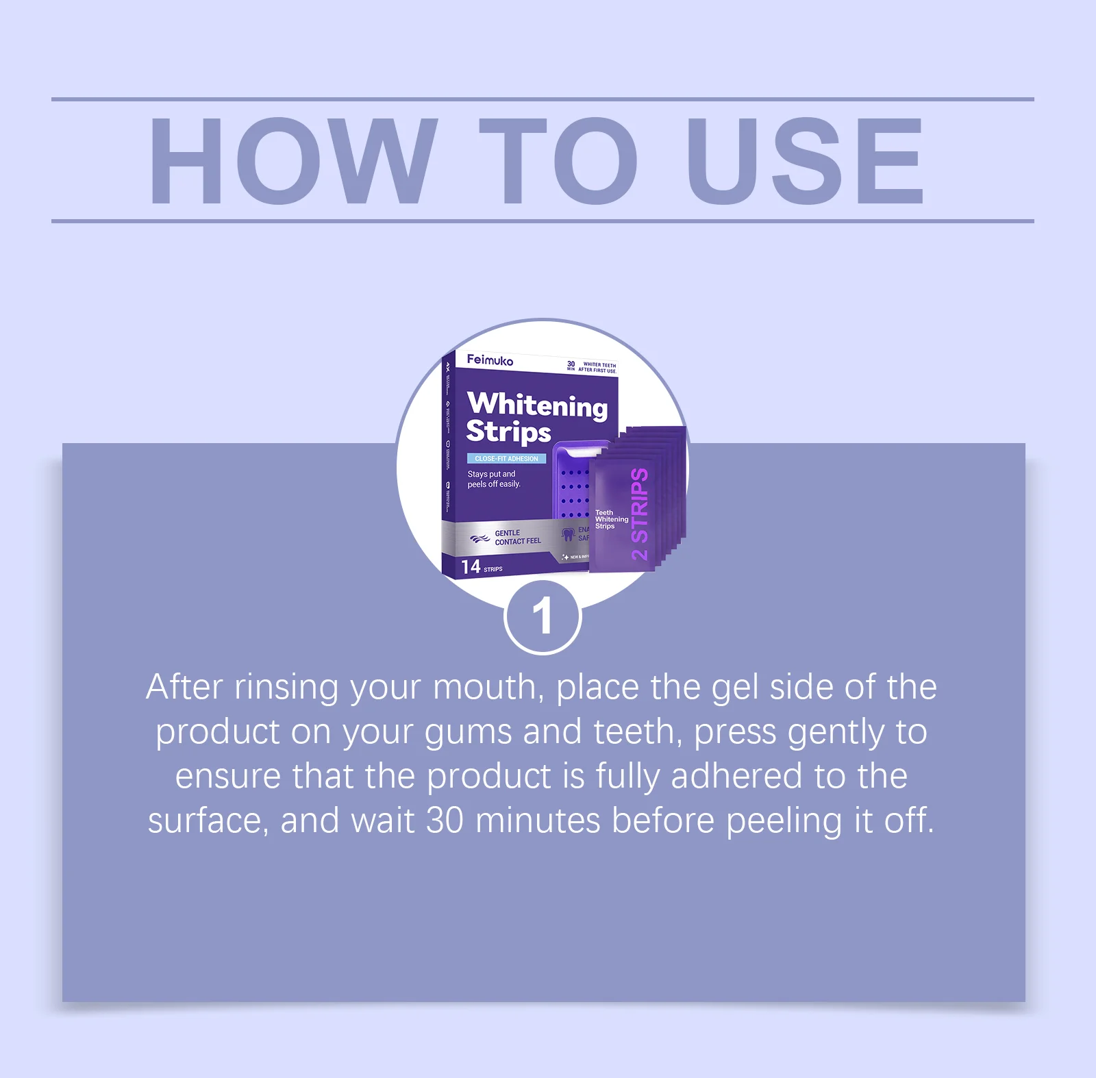Purple Teeth Whitning Strips Oral Hygiene Mint Fresh Breath Brighten Tooth Bleaching Lasting Oral Care Tooth Brightening Patches