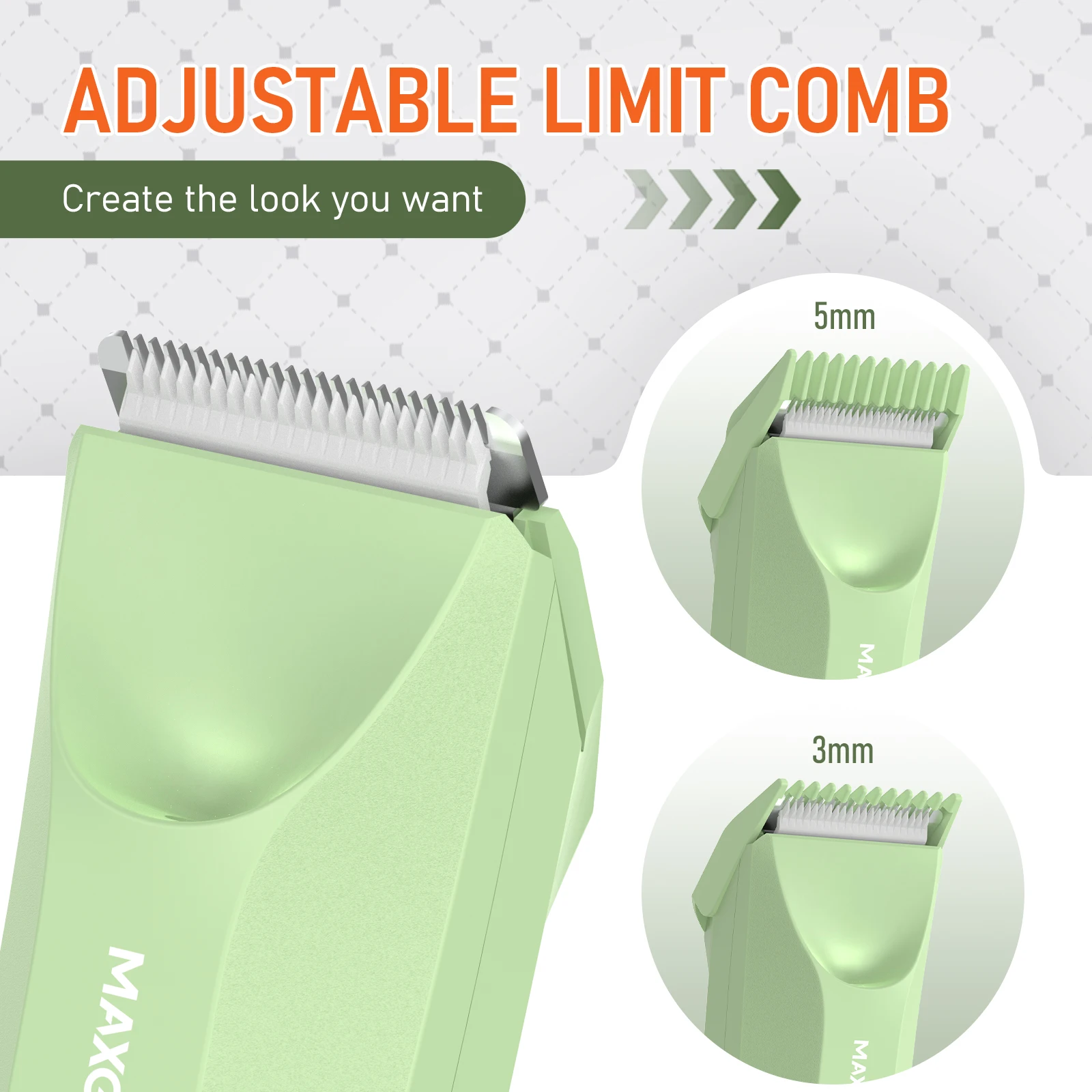 MAXGROOM Body Hair Trimmer Shaver for Men Ball Trimmer for Groin Pubic Replaceable Ceramic Blade Electric Razor Waterproof
