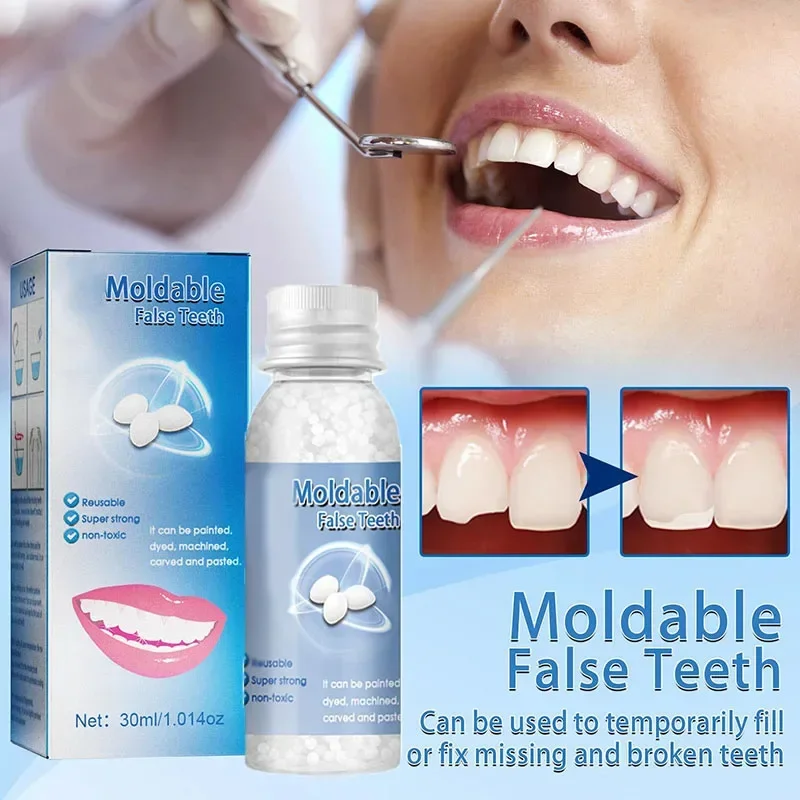 5-100g Moldable False Teeth Tooth Repair Granules Tooth Beads Temporary Filling For Rooth Broken Tooth Repair Kit Thermal Fit