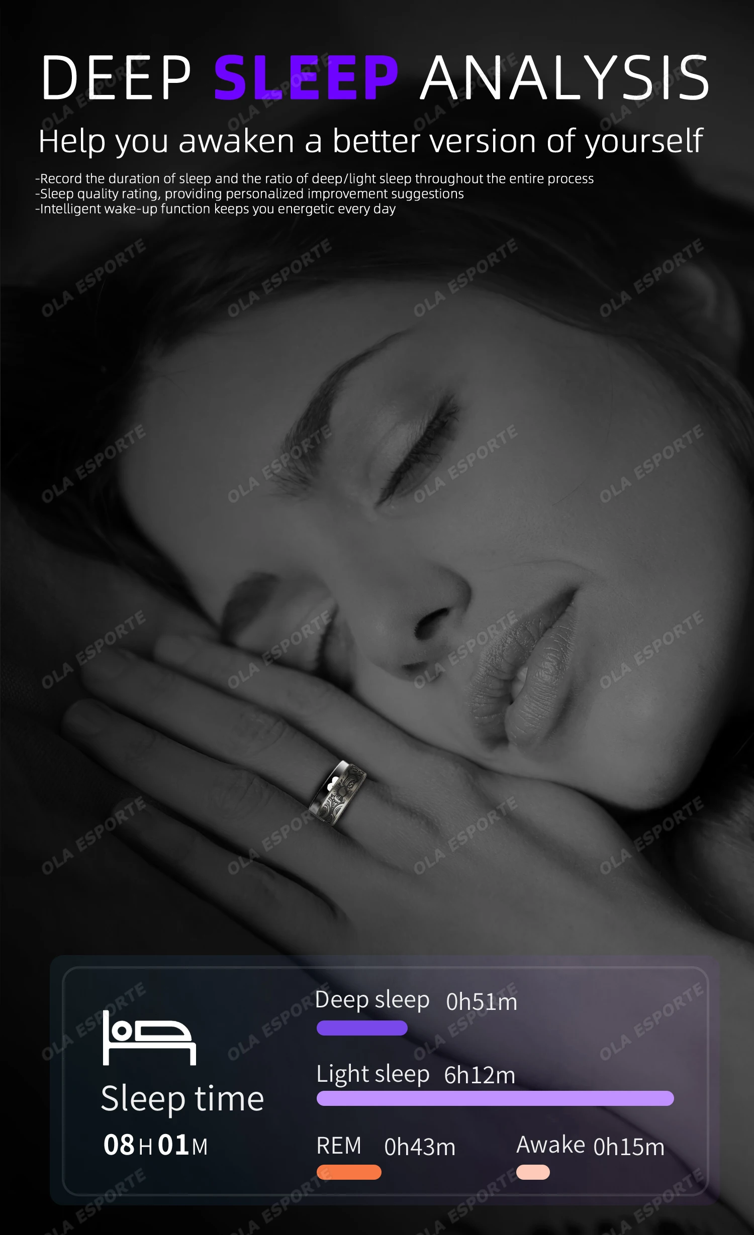 2026 Smart Ring Heart Rate Blood Pressure Blood Oxygen Sleep Monitoring Step Counting Activity Tracking Shared Waterproof Ring