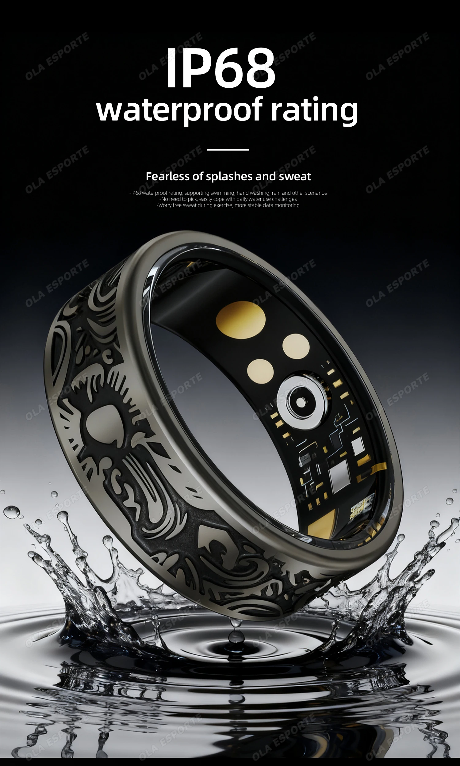 2026 Smart Ring Heart Rate Blood Pressure Blood Oxygen Sleep Monitoring Step Counting Activity Tracking Shared Waterproof Ring