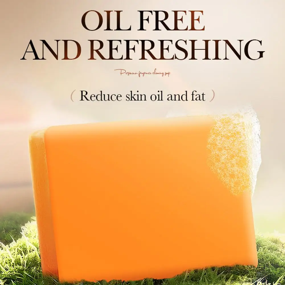 Persimmon Soap Bar Persimmon Extract For Men and Women Gentle on All Skin Types Deodorizing Soap Fruit Handmade Shower Soap