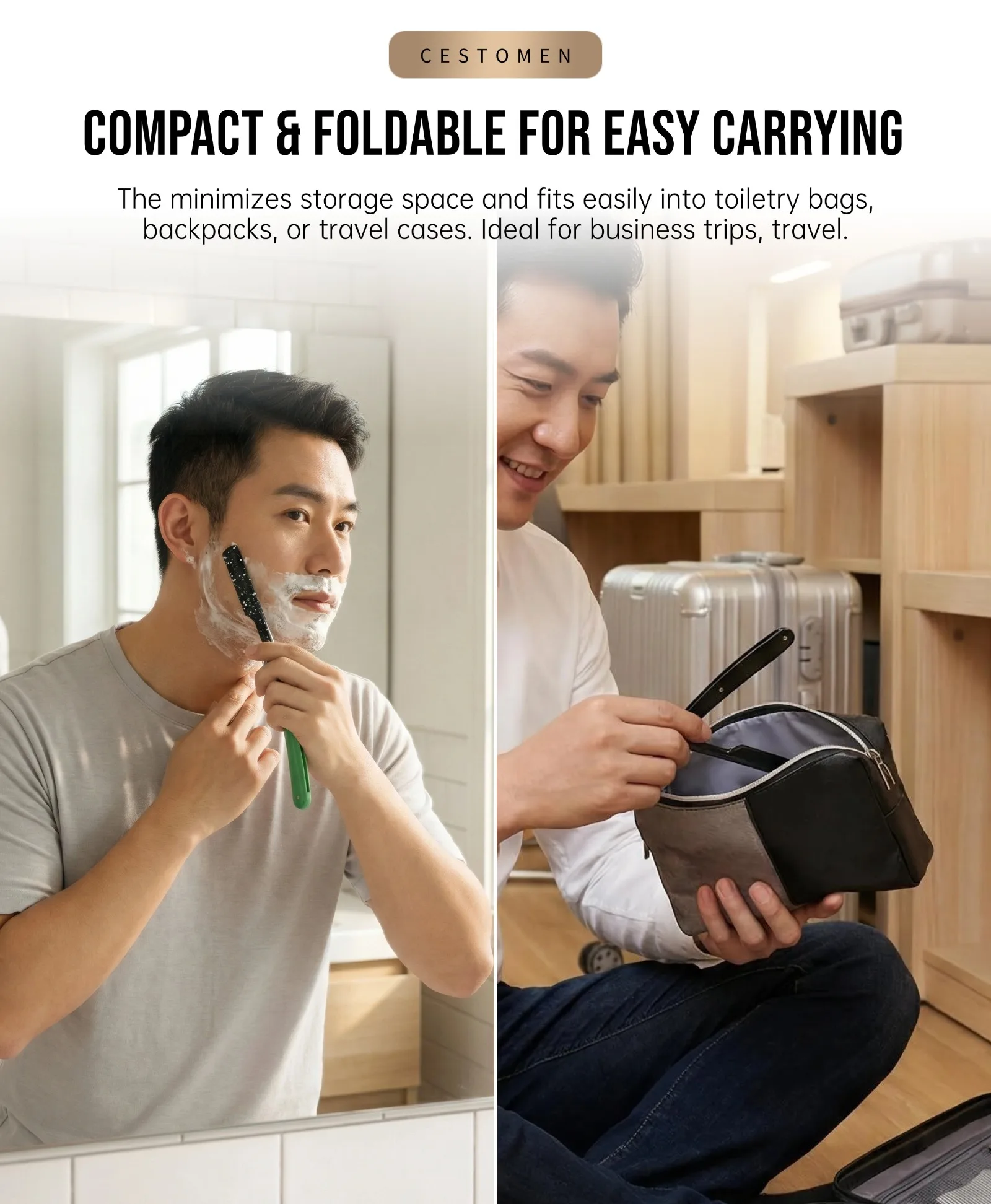 1Pc New Pro Slide Out Straight Razors Manual Barber Hair Removal Knife Holder Blades For Men Stainless Steel Beard Shaving Tools