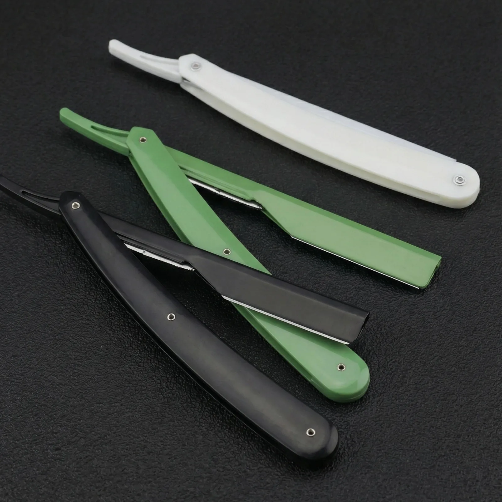 1Pc New Pro Slide Out Straight Razors Manual Barber Hair Removal Knife Holder Blades For Men Stainless Steel Beard Shaving Tools