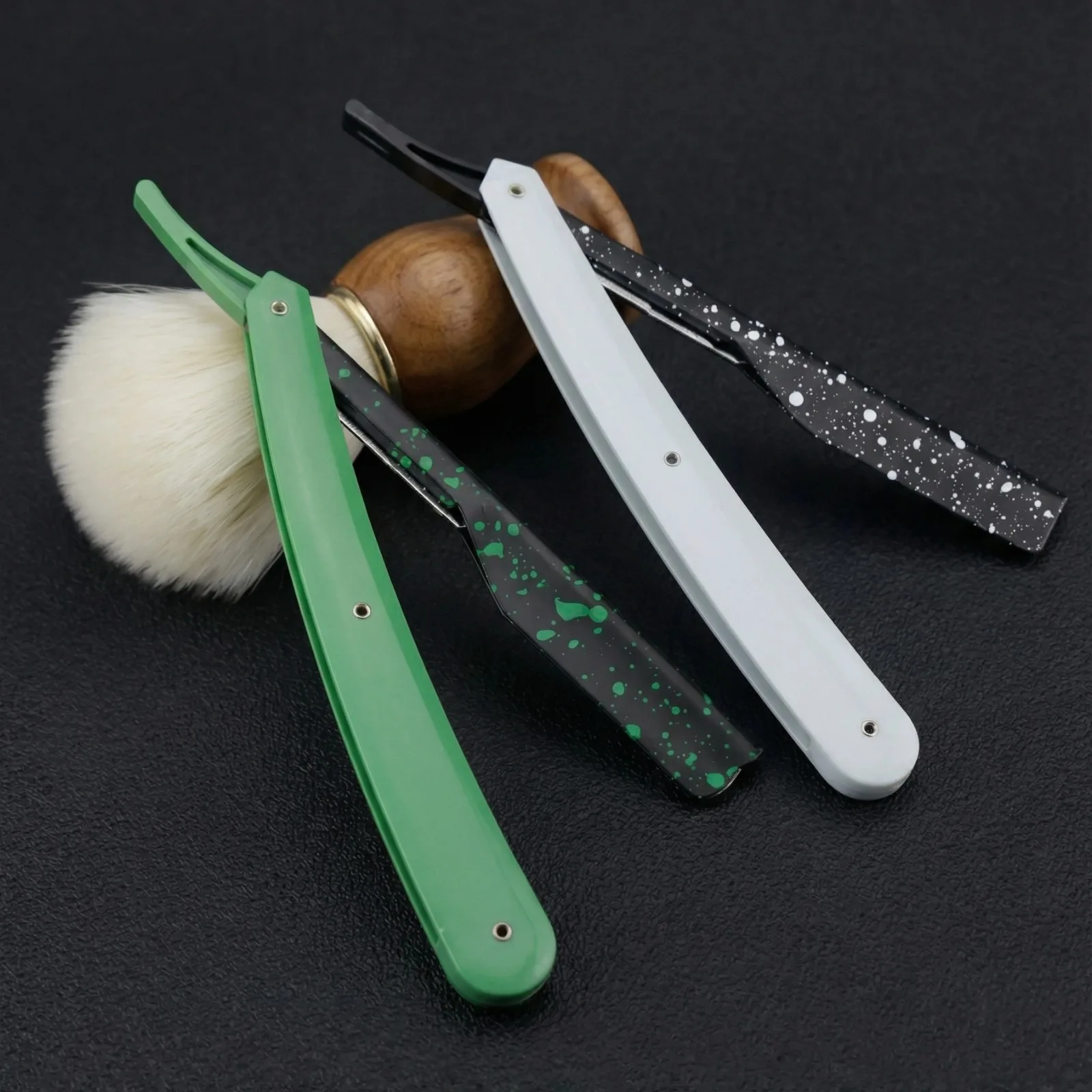 1Pc New Pro Slide Out Straight Razors Manual Barber Hair Removal Knife Holder Blades For Men Stainless Steel Beard Shaving Tools