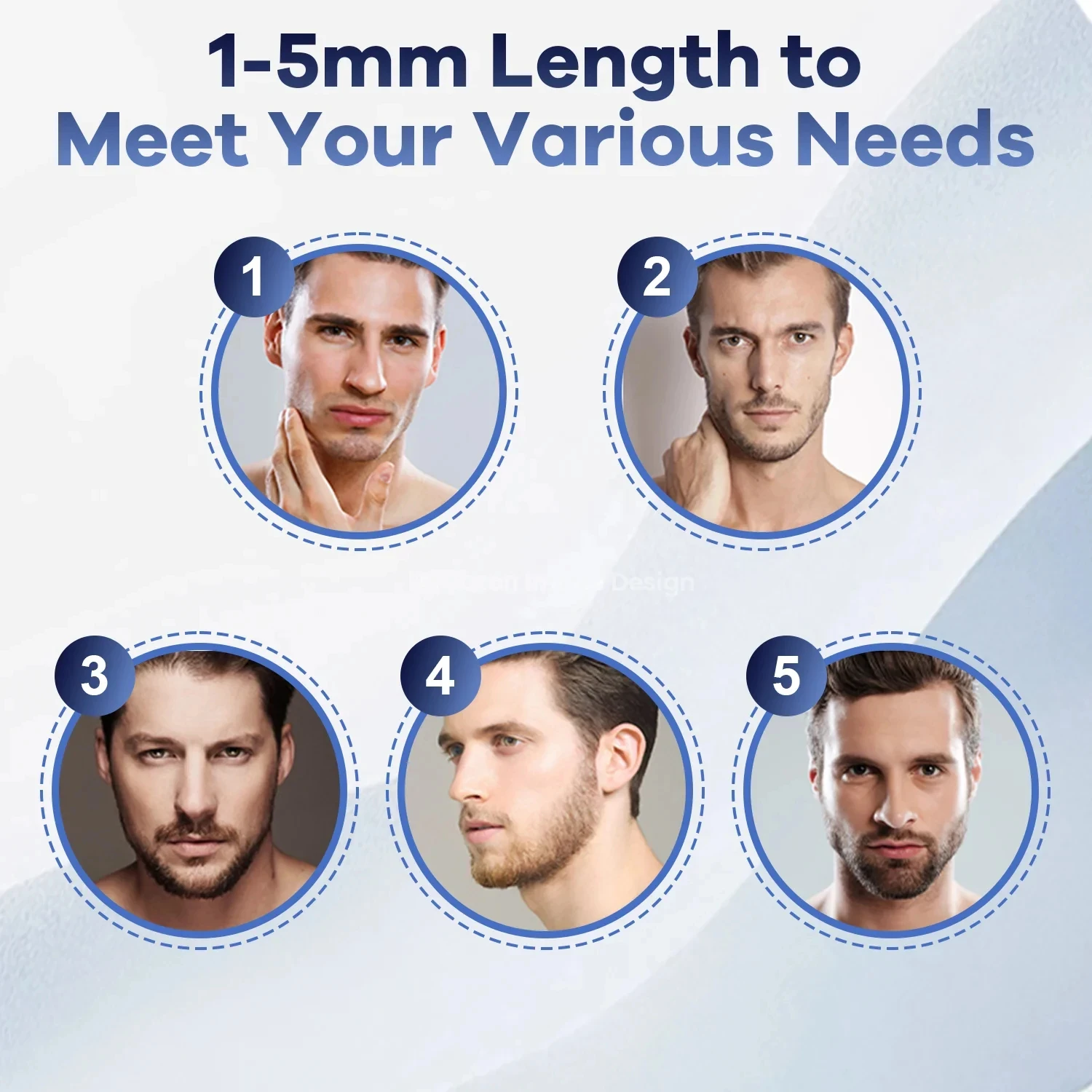OneBlade 5 in 1 Guard Guide Comb Beard Trimmer 1-5mm Adjustable Combs for One Blade QP2520 QP2530 QP2620 QP2630 QP2724 QP2834