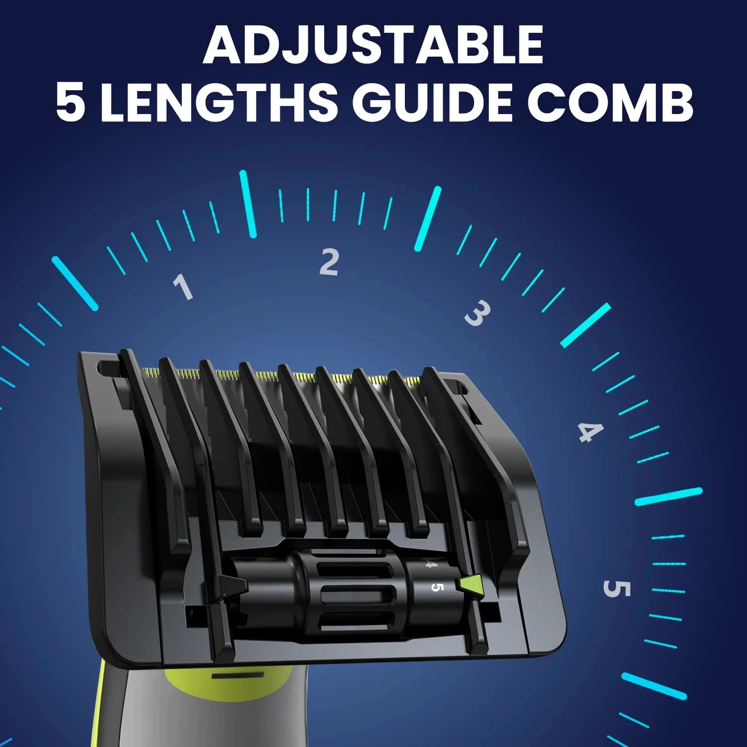 OneBlade 5 in 1 Guard Guide Comb Beard Trimmer 1-5mm Adjustable Combs for One Blade QP2520 QP2530 QP2620 QP2630 QP2724 QP2834