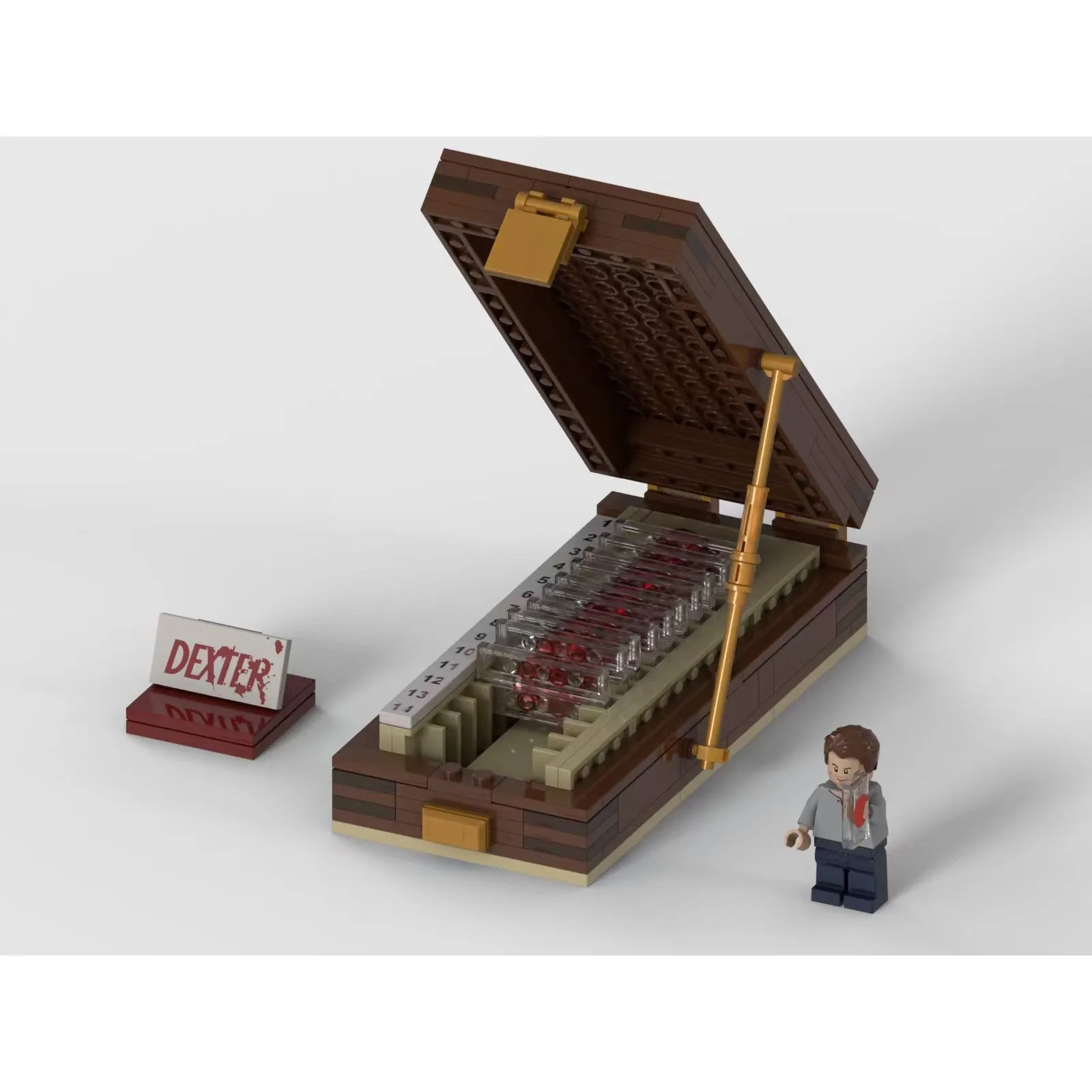 MOC 194pcs Dexter Morgan's Trophies Box nan Perfect Birthday Party Favorite DIY Building Blocks for Kids Christmas Gift Toys