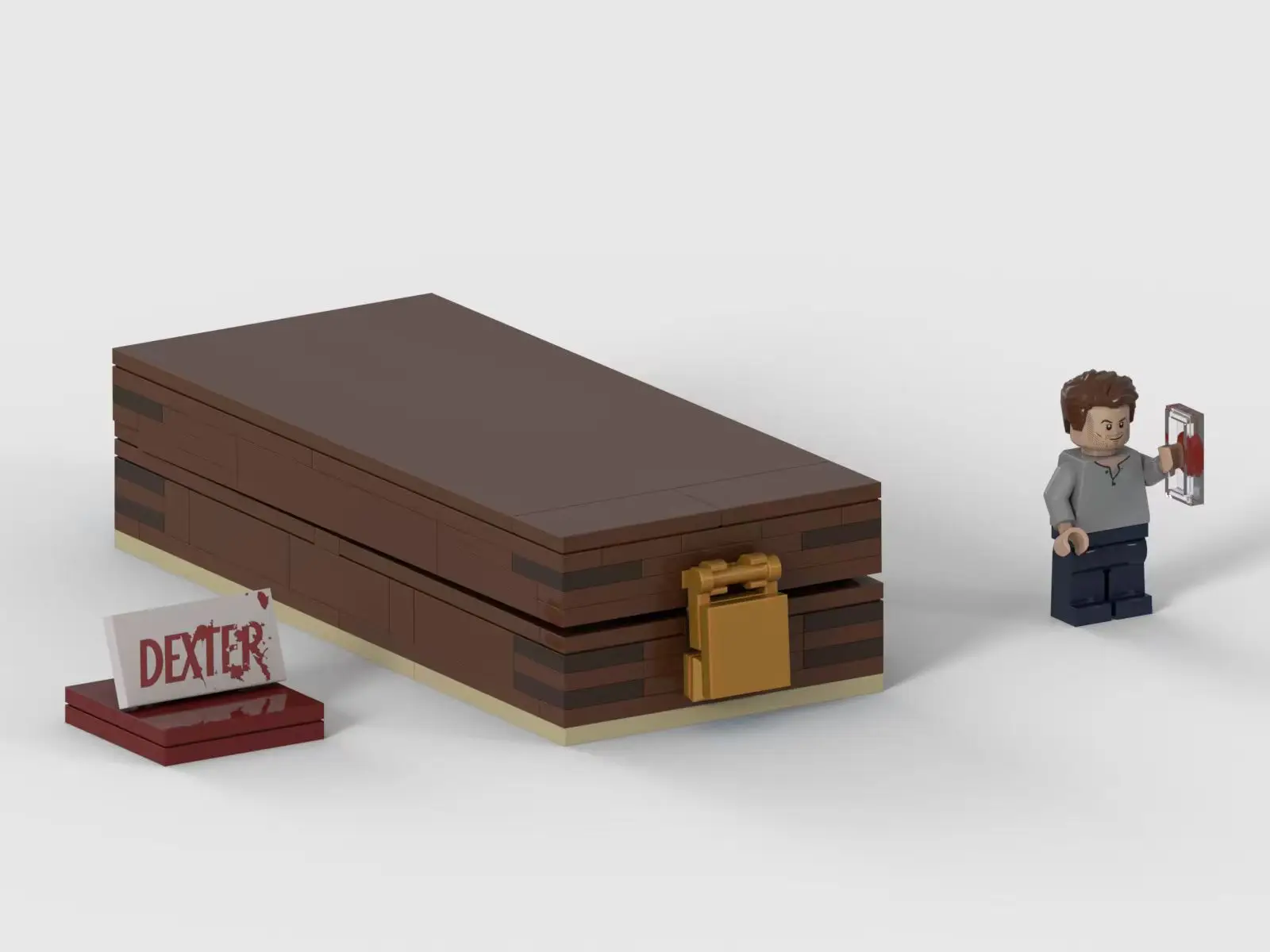 MOC 194pcs Dexter Morgan's Trophies Box nan Perfect Birthday Party Favorite DIY Building Blocks for Kids Christmas Gift Toys