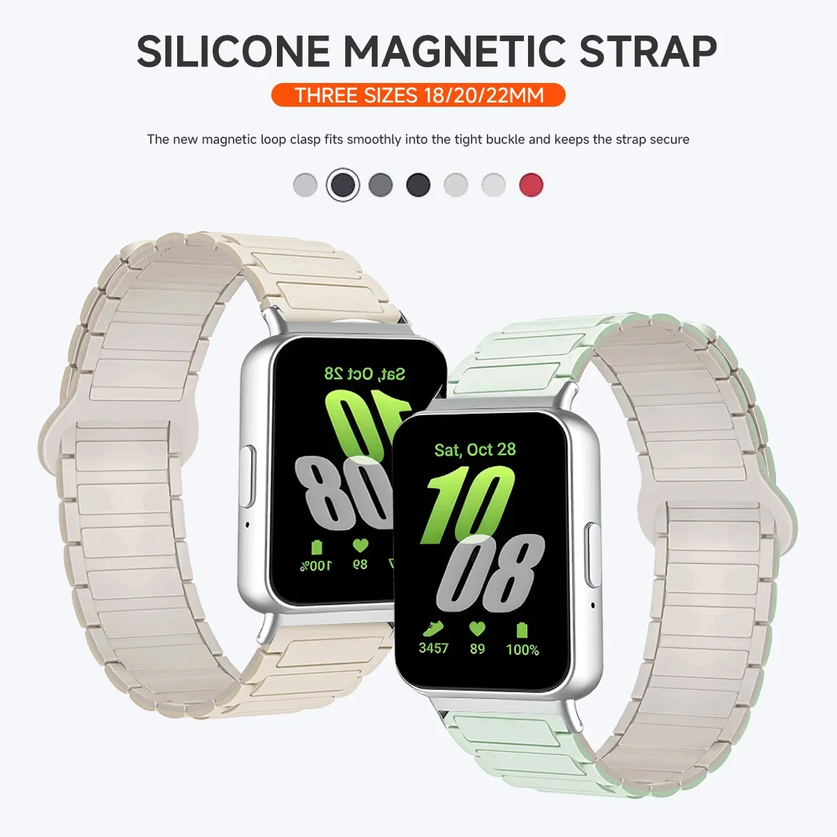 Magnetic Strap for Samsung Galaxy Fit 3 Sport Silicone Watch Band for Samsung Galaxy Fit3 Accessories Correa Men Women Bracelet