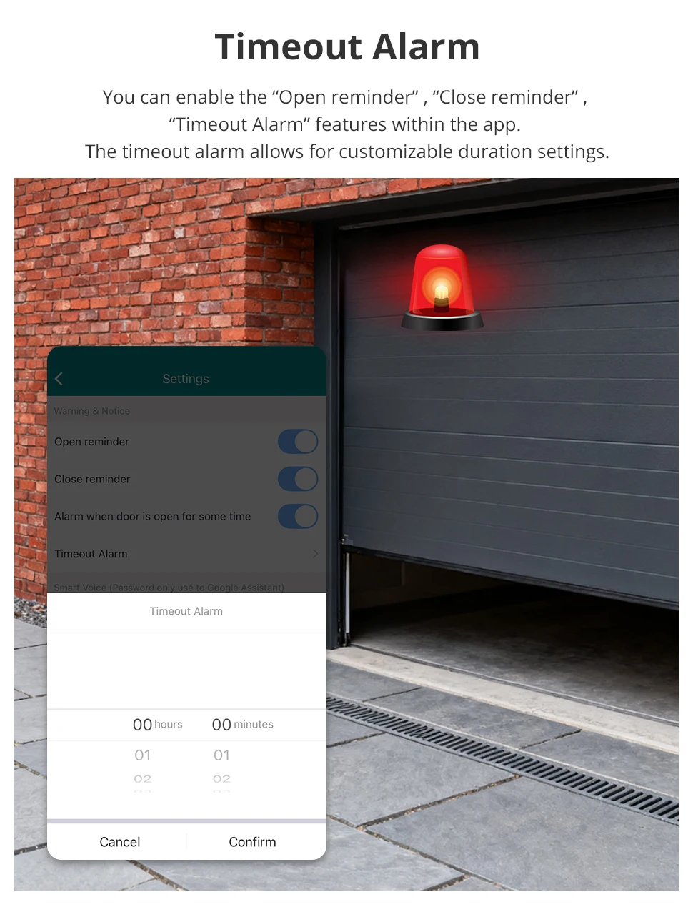 Zemismart Zigbee Smart Garage Door Controller Mini Inline Switch Gate Opener Timeout Alarm Work with Tuya Smart Life App