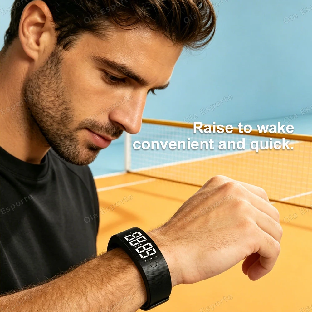 Vibrating Alarm Clock Watch Heavy Sleepers Silent Wake-Up Smart Bracelet Men Women Adjustable Wearable Vibration Wrist Band Ht30