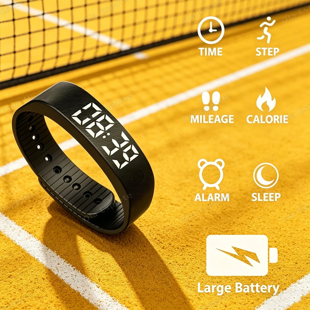 Vibrating Alarm Clock Watch Heavy Sleepers Silent Wake-Up Smart Bracelet Men Women Adjustable Wearable Vibration Wrist Band Ht30