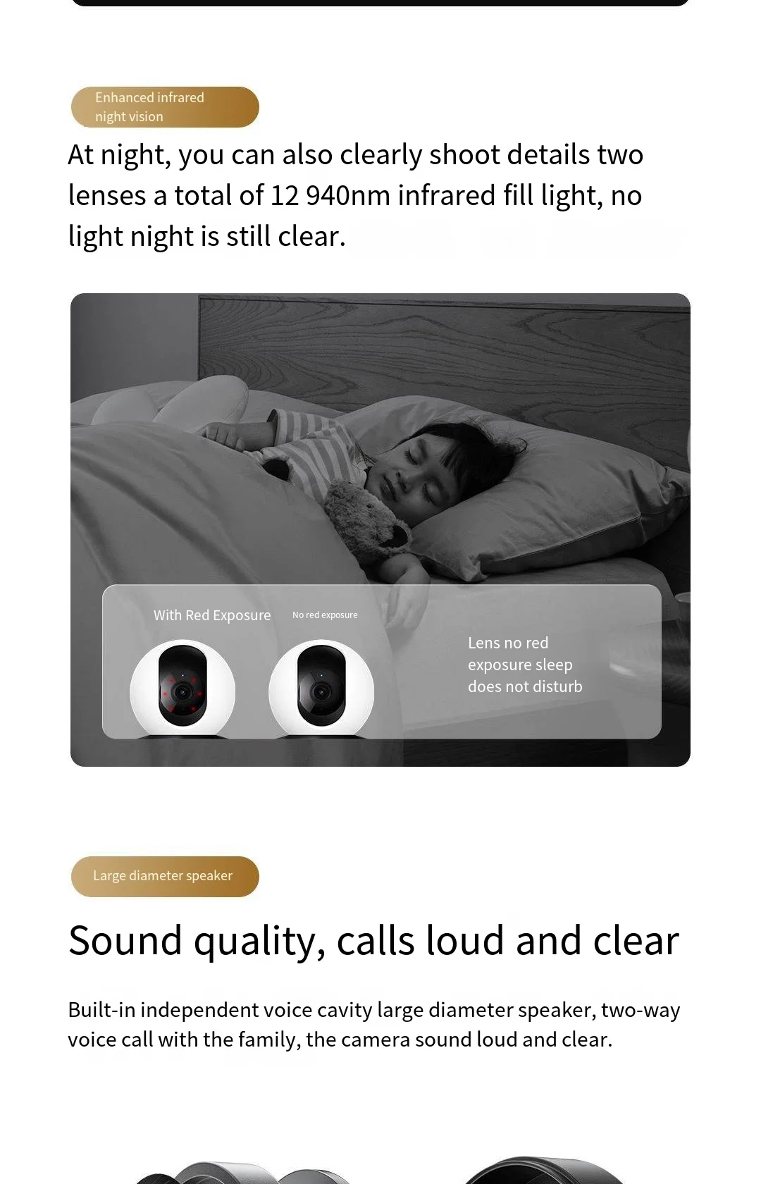 Xiaomi Smart Dual Lens Camera PTZ C300 360° AI Detection 3 Million Pixels Full Color Night Vision WiFi6 Home Security Mijia