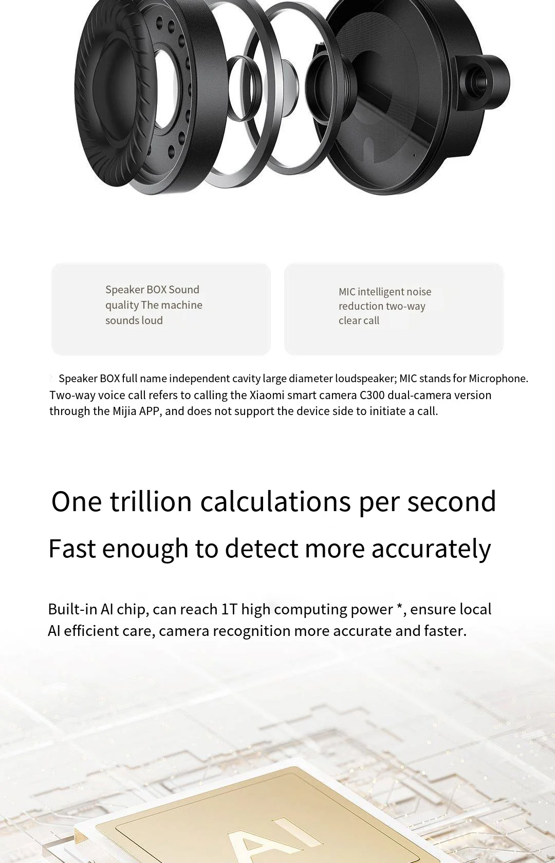 Xiaomi Smart Dual Lens Camera PTZ C300 360° AI Detection 3 Million Pixels Full Color Night Vision WiFi6 Home Security Mijia