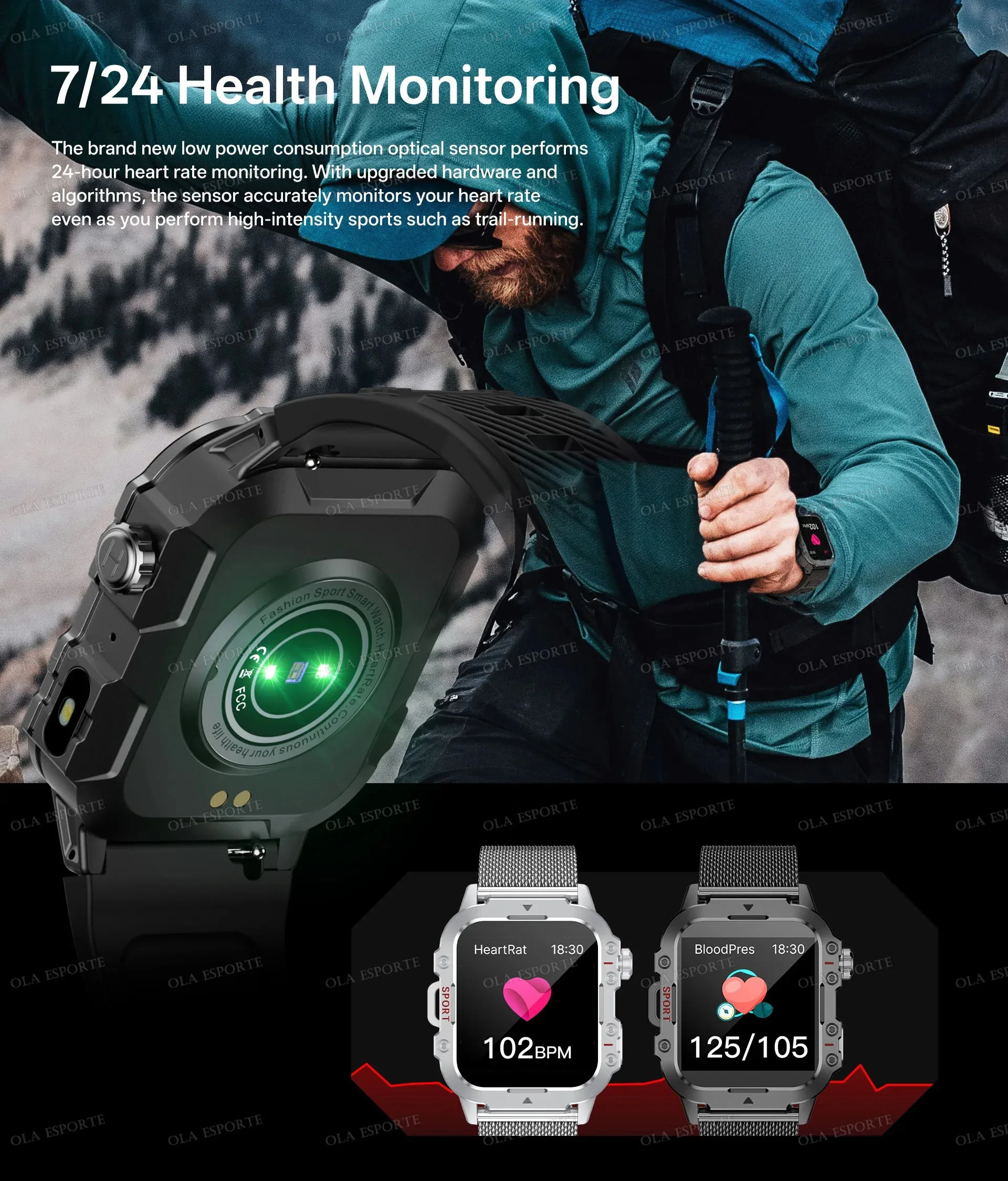 2026 New Military-grade Smart Watch Men GPS Flashlight 3ATM Waterproof Watch Bluetooth Call 100+Sport Outdoor Smartwatch Pk Ht30