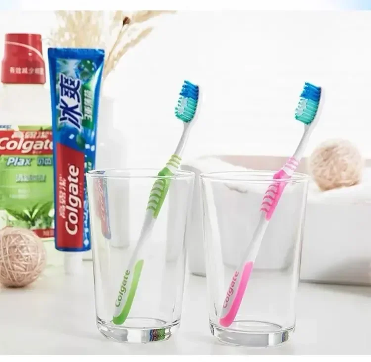 Colgate Simulated Toothbrush Soft Medium Bristle Comfortable Handle Home Travel Portable Oral Hygiene Care Tool