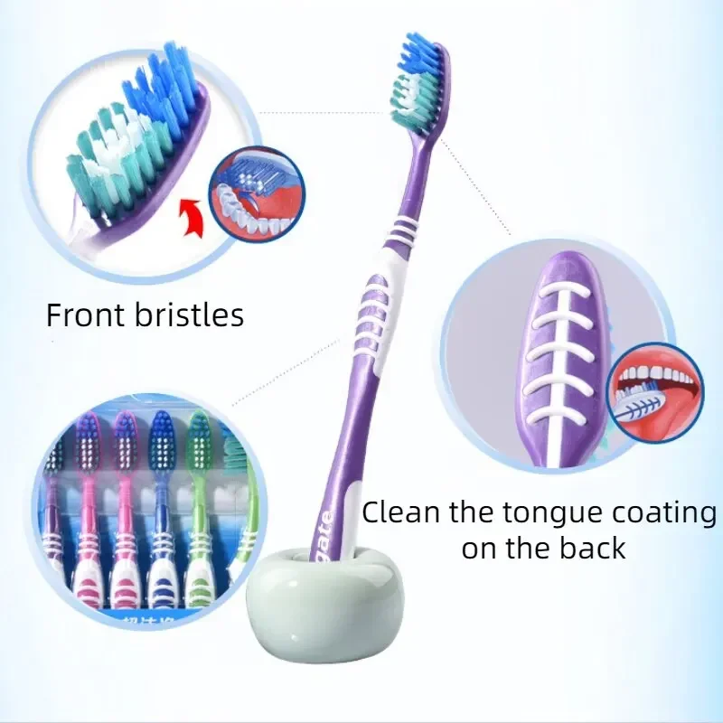 Colgate Simulated Toothbrush Soft Medium Bristle Comfortable Handle Home Travel Portable Oral Hygiene Care Tool