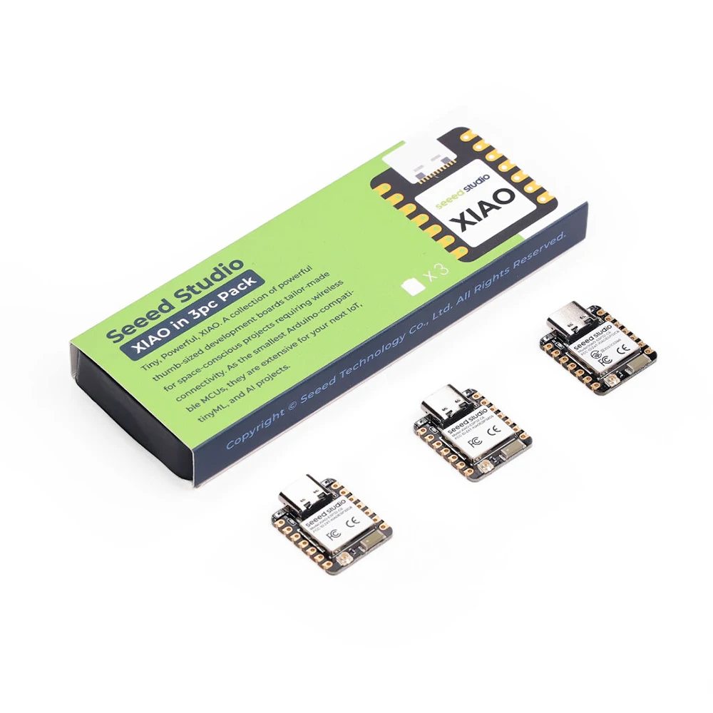 Seeed Studio XIAO ESP32-C6 (3PCS) MCU Board 2.4GHz Wi-Fi 6 Radio Connectivity BLE 5.0 Thread Zigbee Smart Home Application