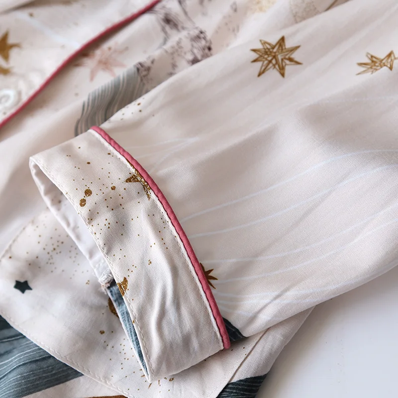 Spring / Summer New 100% Viscose Long-sleeved Trousers Ladies Pajamas Suit 3XL Plus Size Long Sleepwear Women's Home Nightwear