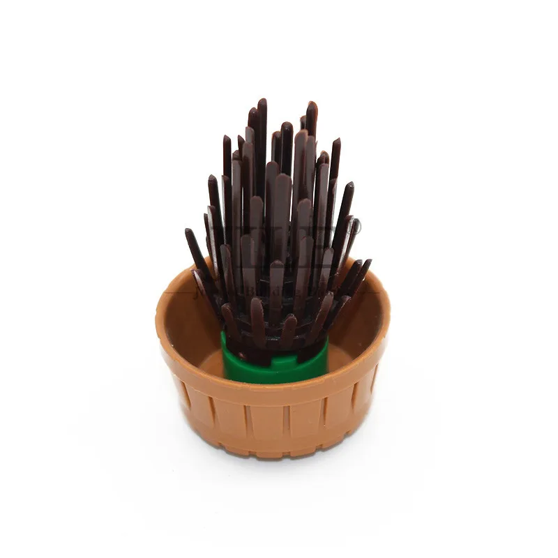 10pcs Moc Plant Prickly Bush 2x2x4 Building Blocks 6064 Garden Grass DIY Bricks Compatible with City Street View Scene Toys