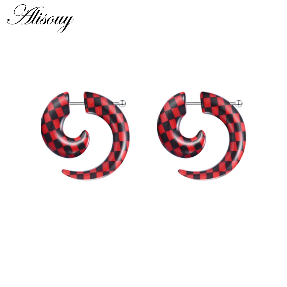2pcs Hot Acrylic Cheater Fake Spiral Ear Taper Stretcher Expanders Gauge Tunnel And Plugs Earlobe Earring Piercing Body Jewelry