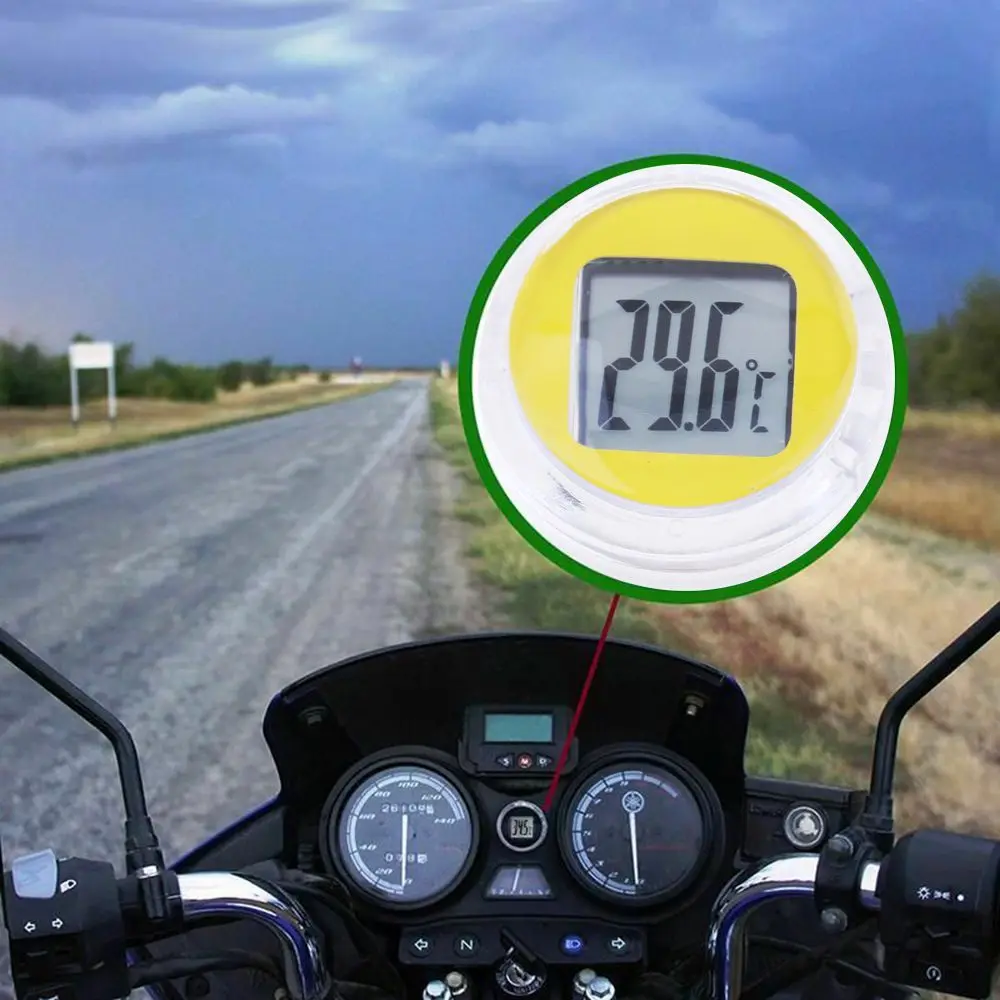 1 Pcs Waterproof Stick-On Mini Motorcycle Digital Thermometer Celsius Mount Motorbike Digital Thermometer Motorcycle Accessories