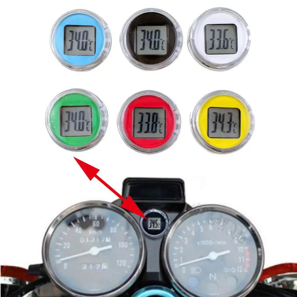 1 Pcs Waterproof Stick-On Mini Motorcycle Digital Thermometer Celsius Mount Motorbike Digital Thermometer Motorcycle Accessories