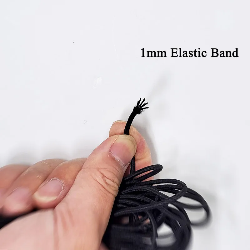 1mm 2mm 3mm 4mm White Black Round Elastic Bands Rubber Stitching Rope Tape Cord Wedding for DIY Sewing Clothes Accessories
