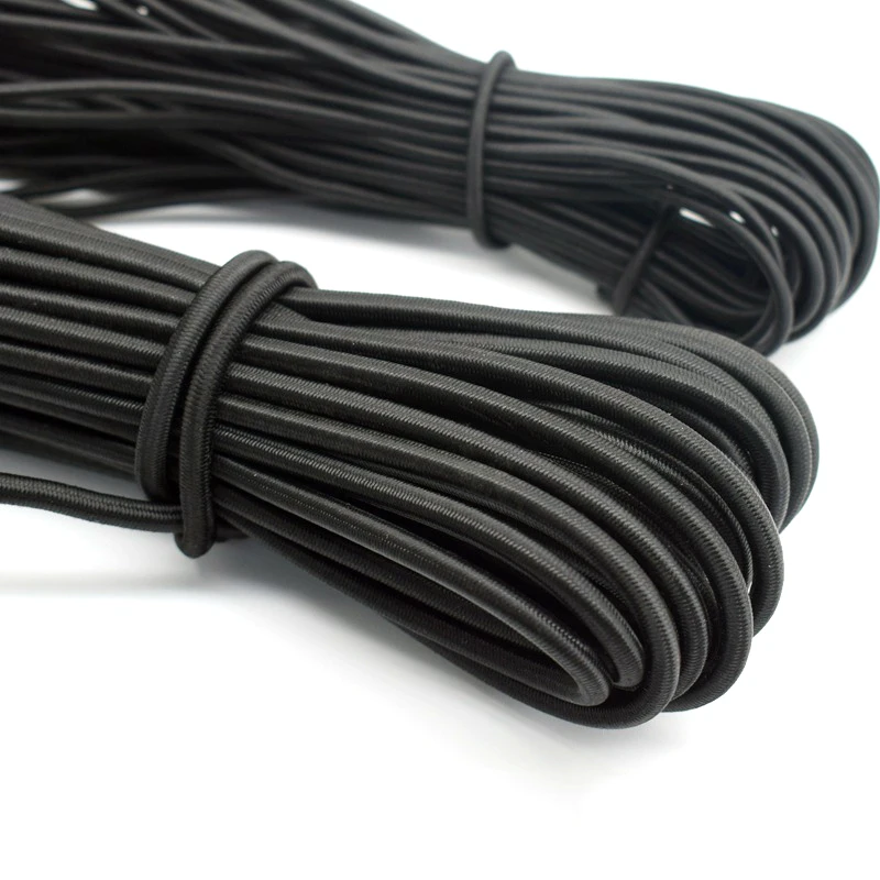 1mm 2mm 3mm 4mm White Black Round Elastic Bands Rubber Stitching Rope Tape Cord Wedding for DIY Sewing Clothes Accessories