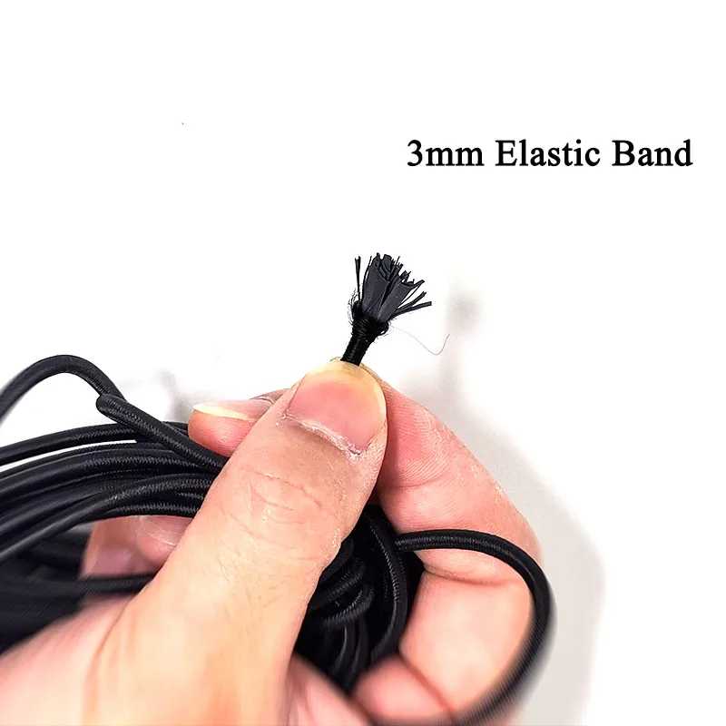 1mm 2mm 3mm 4mm White Black Round Elastic Bands Rubber Stitching Rope Tape Cord Wedding for DIY Sewing Clothes Accessories