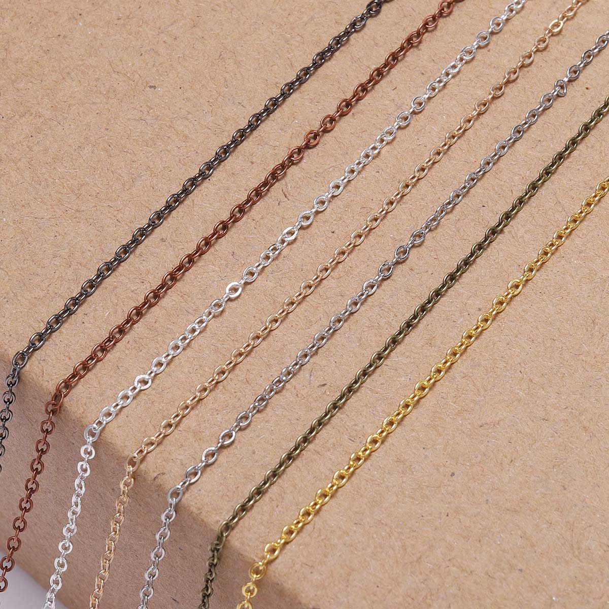 5 M/Lot Gold/Bronze Plated Necklace Chain For Jewelry Making Findings DIY Necklace Chains Materials Handmade Supplies