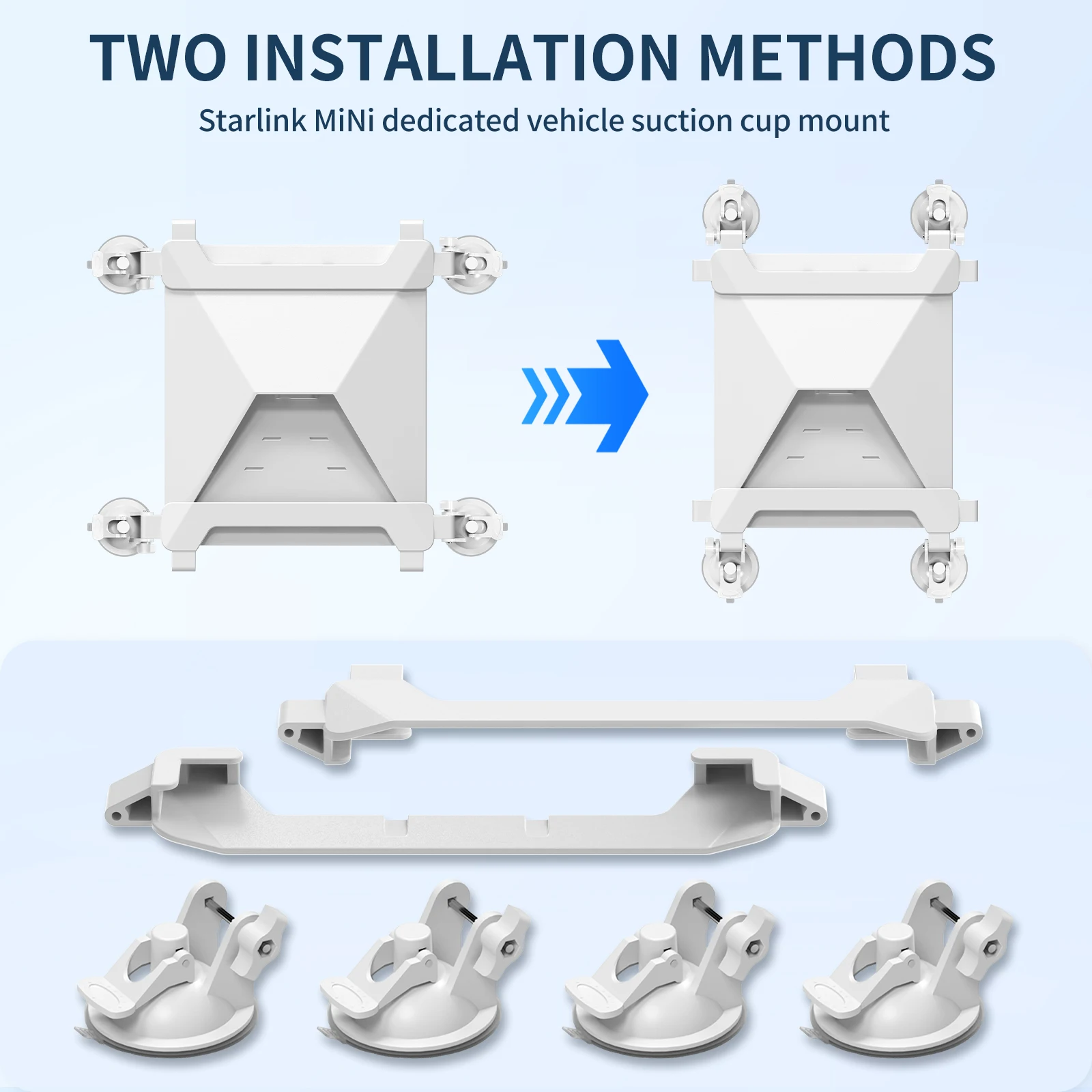 4 Suction Cups and 2 Brackets For Starlink Mini Mount Suction Cup Car Sunroof Suction Mounting Bracket for RVs,Vans,Boat,Trucks