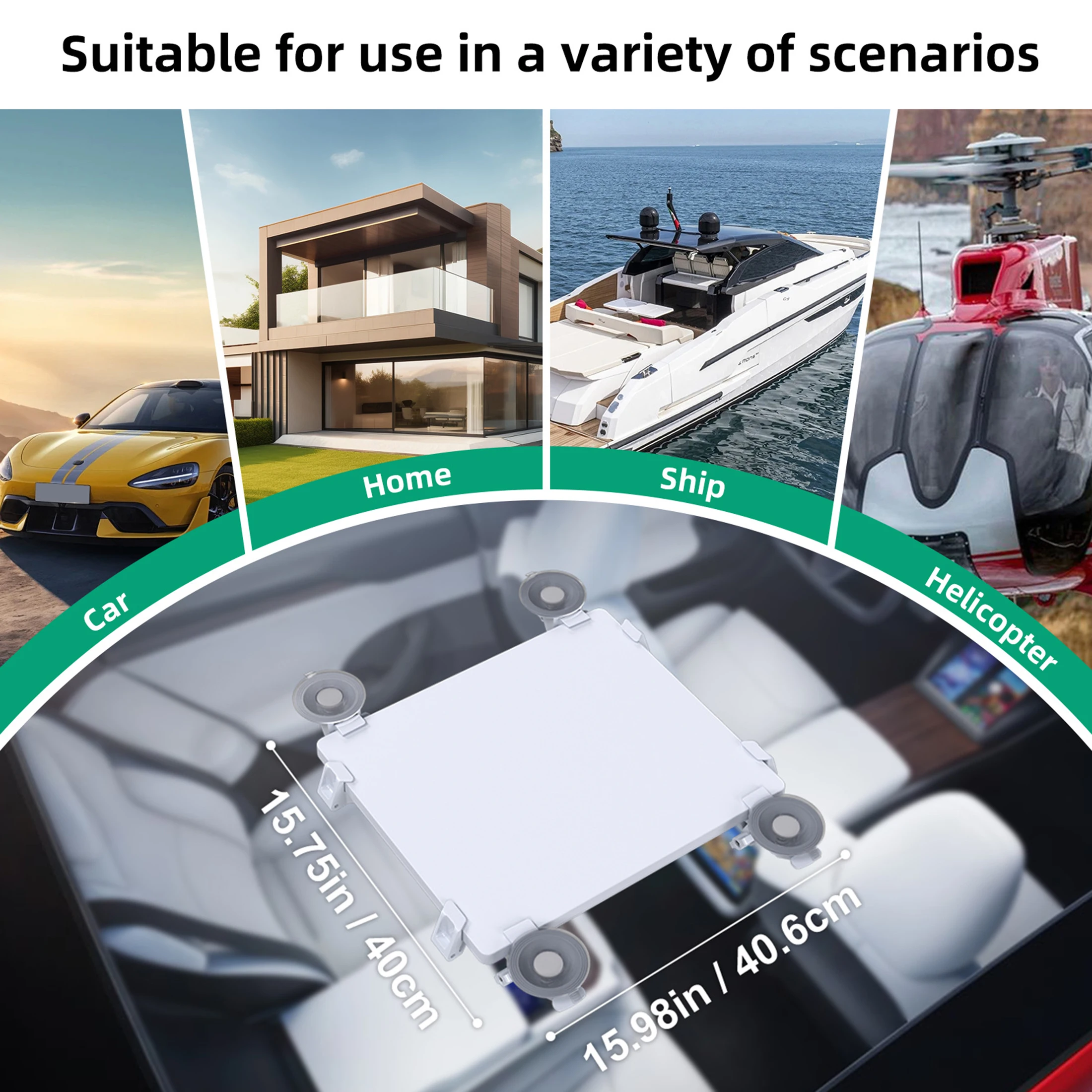 4 Suction Cups and 2 Brackets For Starlink Mini Mount Suction Cup Car Sunroof Suction Mounting Bracket for RVs,Vans,Boat,Trucks