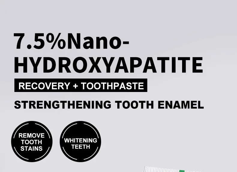 1/2/3Pcs Fluoride-Free Hydroxyapatite Toothpaste Nano-HAP Whitening Gentle Mint Breath Refreshing Stain Removal Oral Care