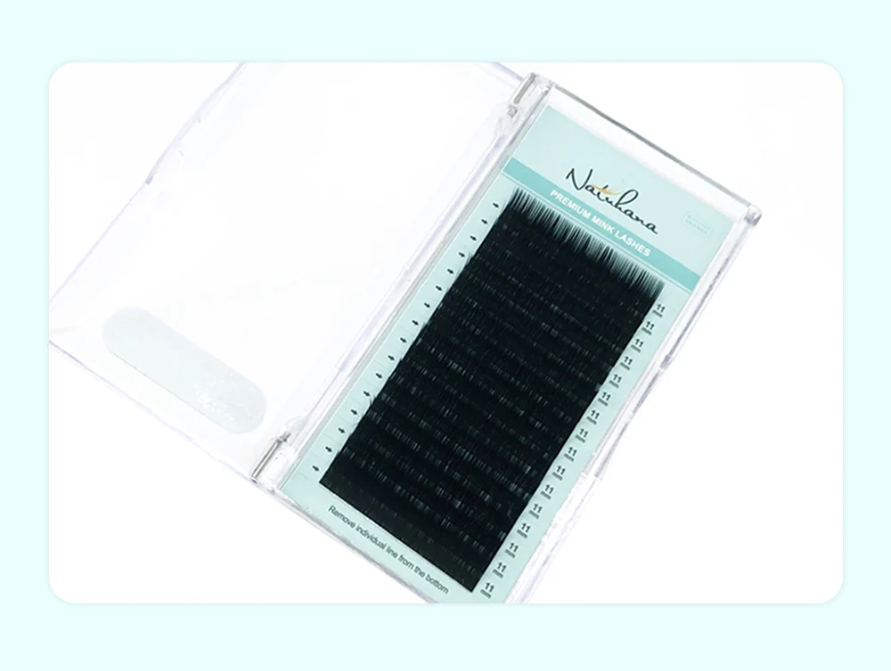 NATUHANA 16Rows B C CC D Eyelash Extensions Individual False Cilio Natural Soft Mink Lashes High Quality Matte Fake Eyelashes