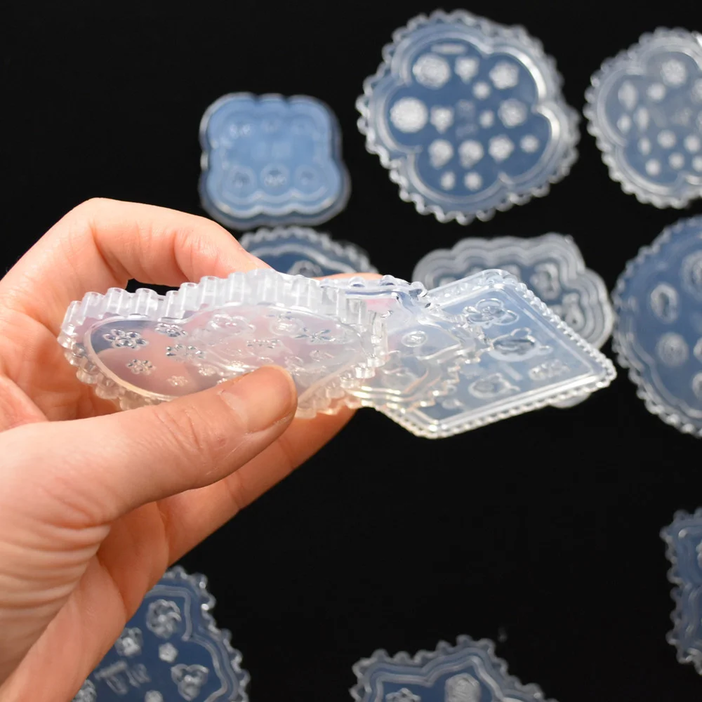 SNASAN Tiny Beads Flower Bear Leaf Shell Dolphin Beauty Nail Art Resin Silicone Mould DIY Tool UV Epoxy Resin Box Silicone Mold