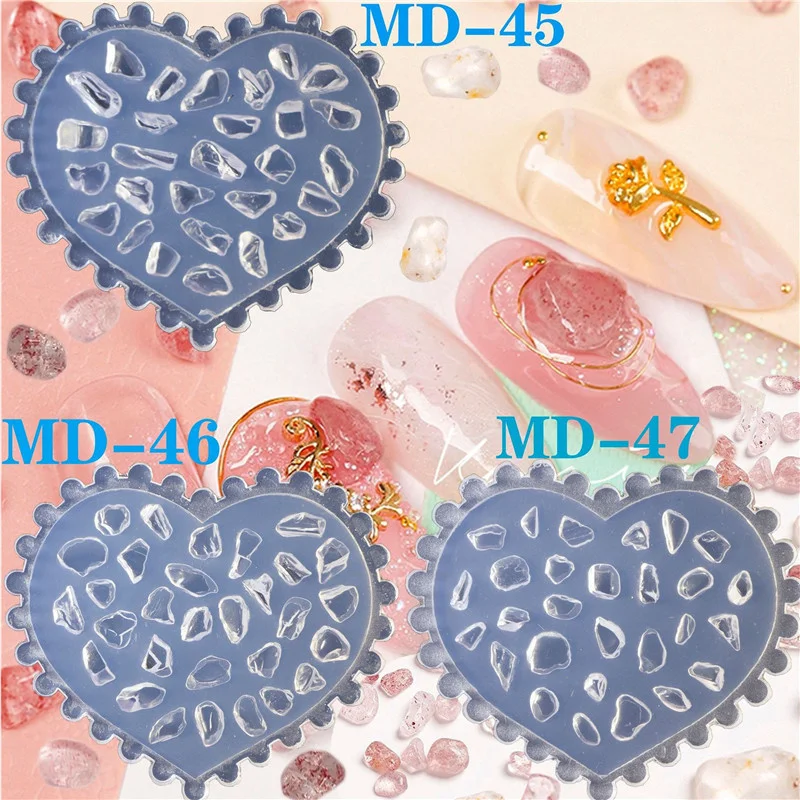 SNASAN Tiny Beads Flower Bear Leaf Shell Dolphin Beauty Nail Art Resin Silicone Mould DIY Tool UV Epoxy Resin Box Silicone Mold