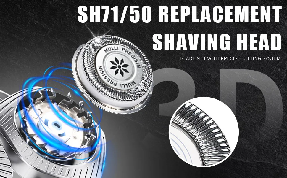 SH71 Replacement Head Compatible For Philips Shavers Series S5000 (S5XXX),S7000 (S7XXX)